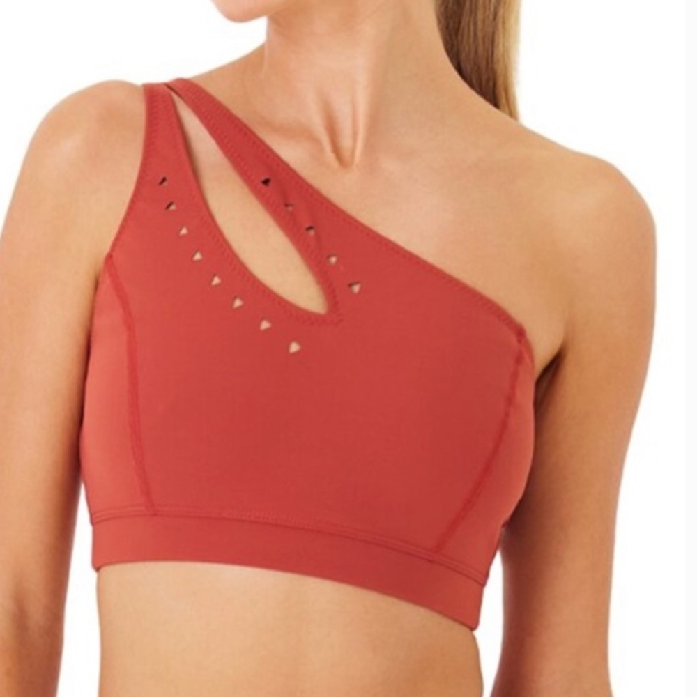 NWT GiGi C womens Jacqui Sports Bra in Terra cota